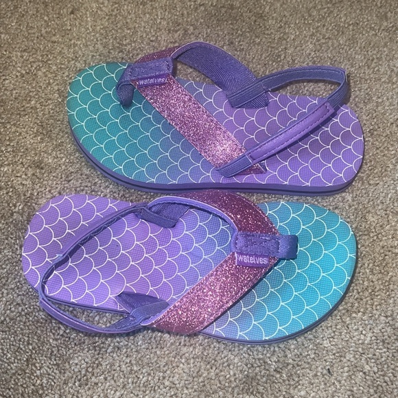Mermaid sling back flip flops - Picture 2 of 4